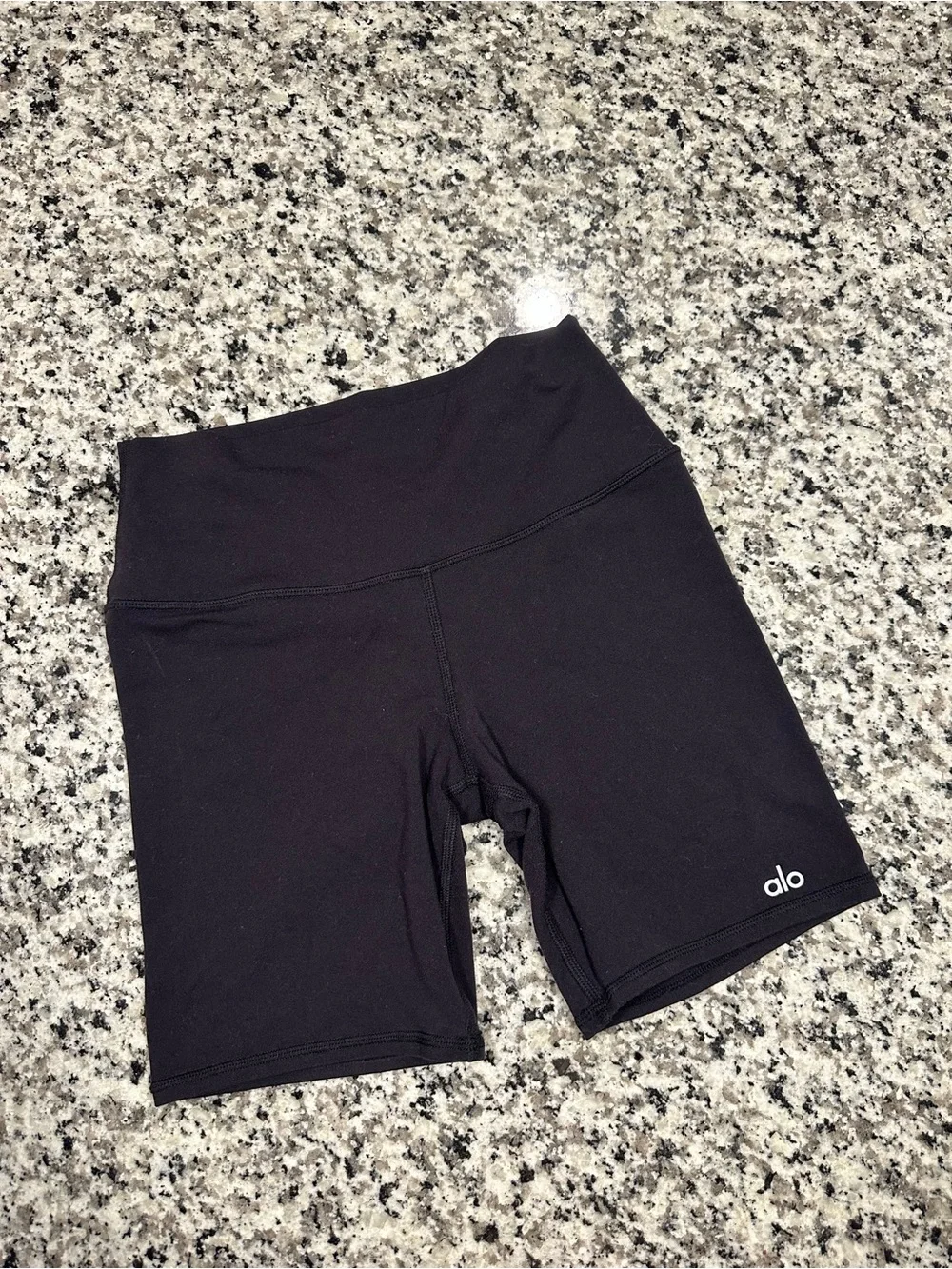 ALO Yoga Black High-Rise Bike Shorts